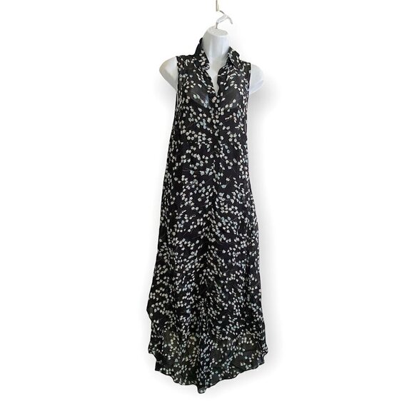 REFORMATION  Floral Print Sheer Sleeveless Maxi Tent Dress, Size S, with slip - Picture 2 of 16